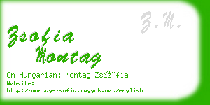 zsofia montag business card